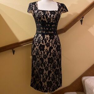 Moschino CheapAndChic Black Lace Overlay Dress